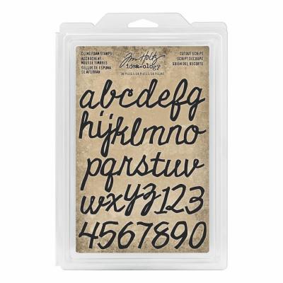 Idea-ology Tim Holtz Cling Stamps - Cutout Script